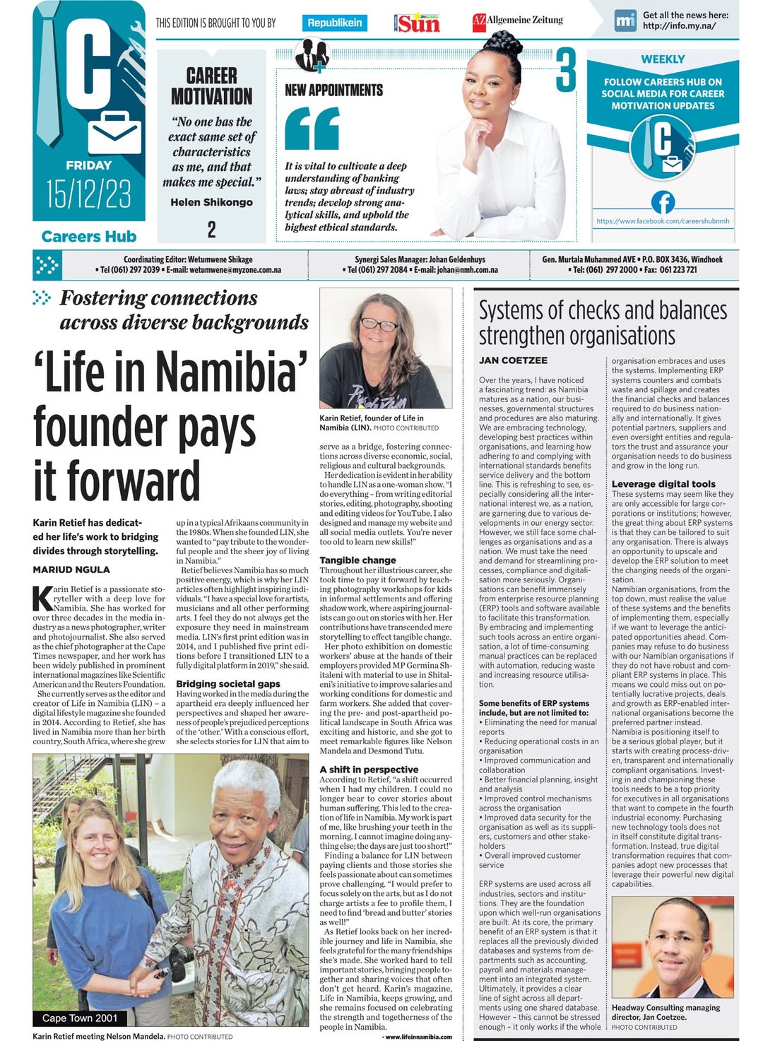 karin retief founder life in namibia